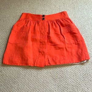 Orange J.crew mini skirt